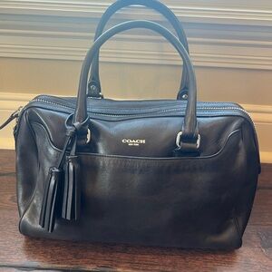 COACH BLACK SATCHEL HANDBAG